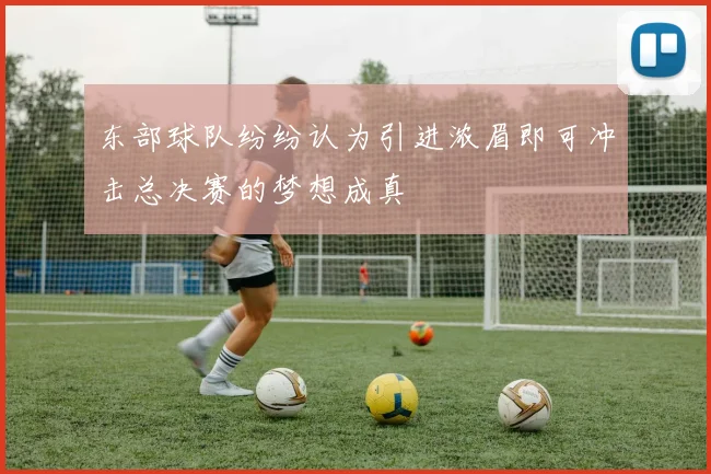 东部球队纷纷认为引进浓眉即可冲击总决赛的梦想成真